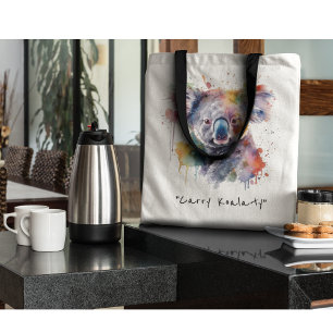 Koala Cuddles in Color, benutzerdefiniert Tasche