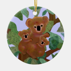 Koala dans les ornements d'eucalyptus