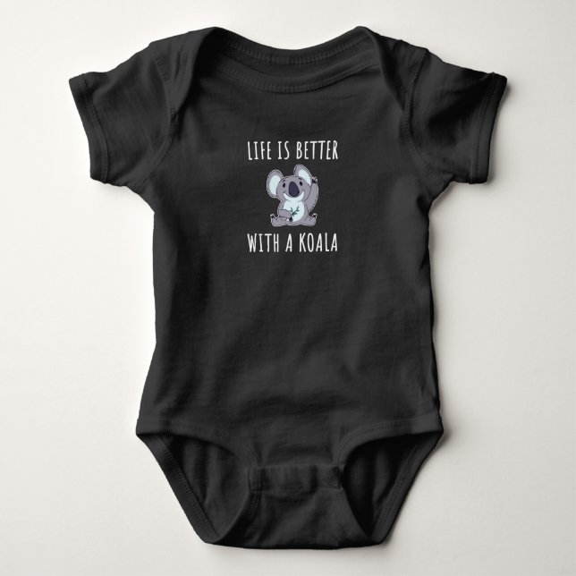 Koala - Das Leben ist besser mit einem Koala Baby Strampler (Vorderseite)