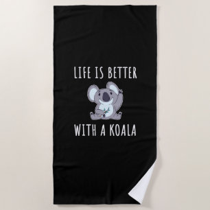 Koala - Das Leben ist besser mit einem Koala Strandtuch