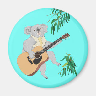Koala, der Gitarre - Magneten spielt Magnet