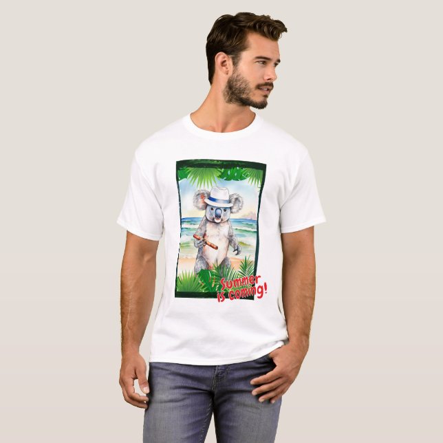 Koala "Der Sommer kommt!" T-Shirt (Vorne ganz)