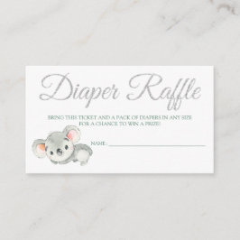 Koala Diaper Raffle Card Karten für Babydusche
