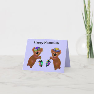 Koala Driedel Hannukah Card Feiertagskarte