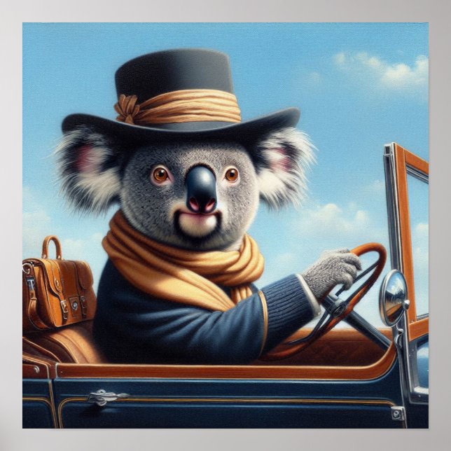Koala Driving Poster (Vorne)