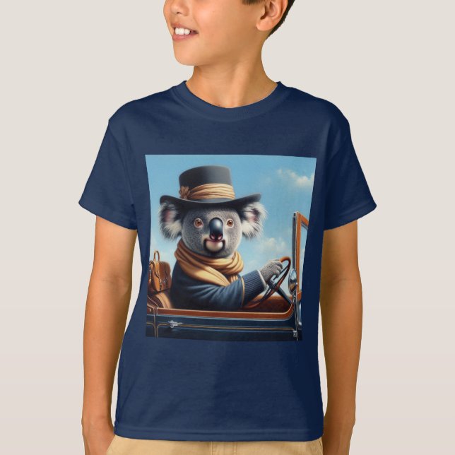 Koala Driving T-Shirt (Vorderseite)