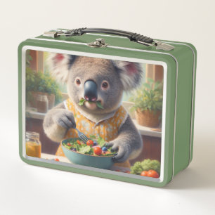 Koala Eating Salad Metall Brotdose