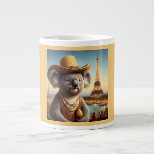 Koala Eiffel Tower Jumbo-Tasse (Vorderseite)
