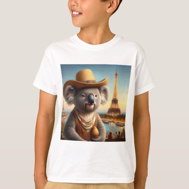 Koala Eiffel Tower T-Shirt (Vorderseite)