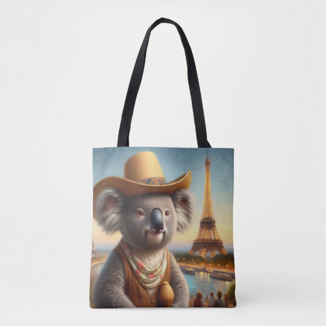 Koala Eiffel Tower Tasche (Vorderseite)
