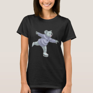 Koala Eislaufen Schlittschuhe T-Shirt