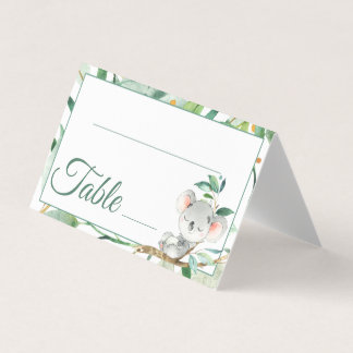 Koala et Baby shower Feuille Numéro de table d'ann