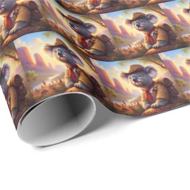 Koala Explorer Geschenkpapier (Rolleneckpunkt)