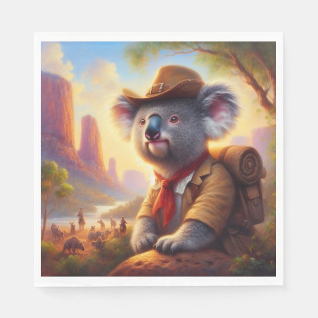 Koala Explorer Serviette (Vorderseite)