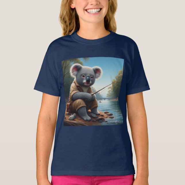 Koala Fishing T-Shirt (Vorderseite)