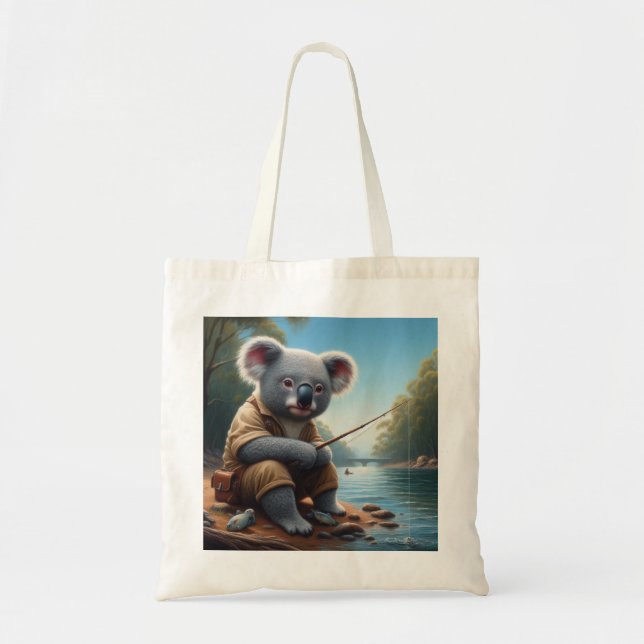 Koala Fishing Tragetasche (Vorne)
