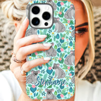 Koala Floral Pattern Individuelle Name