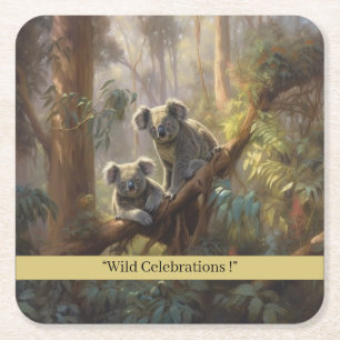 Koala Forest Dreams, Brauch Rechteckiger Pappuntersetzer