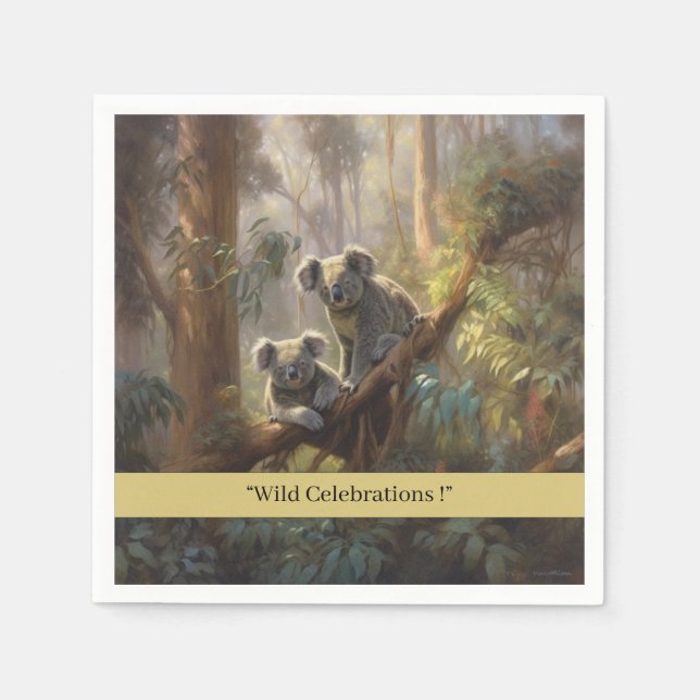 Koala Forest Dreams, Brauch Serviette (Vorderseite)