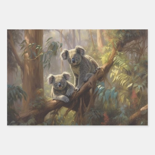 Koala Forest Dreams Geschenkpapier Set (Vorderseite 3)