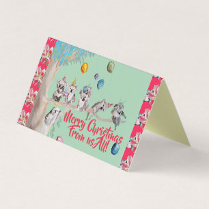 Koala Funny Frohe Weihnachten von uns allen Card S