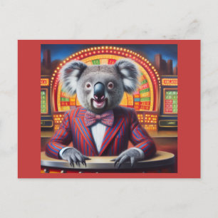Koala Game Show Host Postkarte