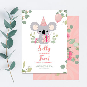 Koala-Geburtstag Einladung