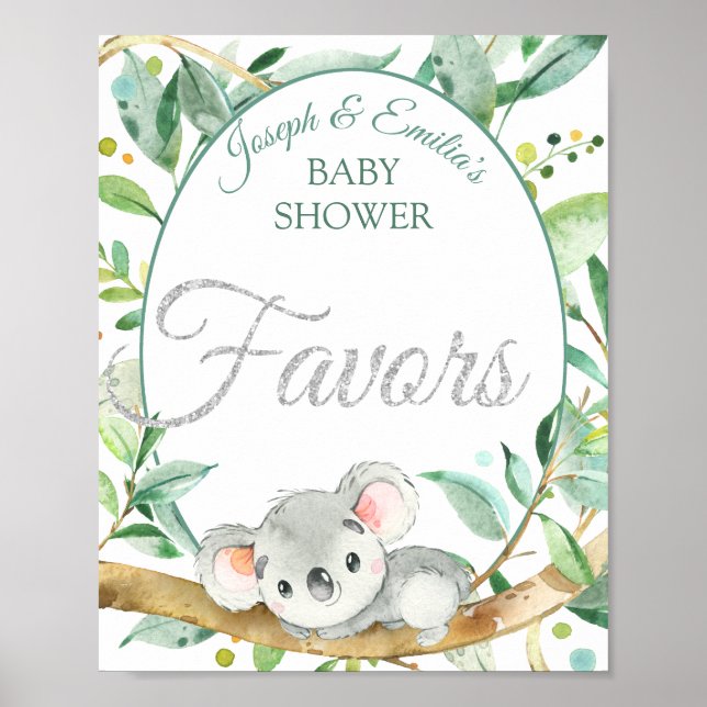 Koala Gender Neutral Baby Duwer Favoriten Poster (Vorne)