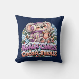 Koala genießt Kakao Erlebnisse Winter Koala Kissen
