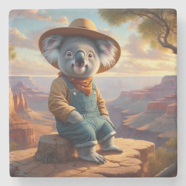 Koala Grand Canyon Steinuntersetzer (Vorderseite)