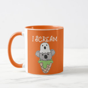 Koala Halloween Ghost I Schrei Eiscreme Puff Tasse