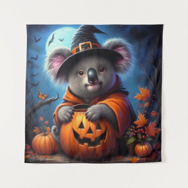 Koala Halloween-Kostüm Wandteppich (Vorderseite)