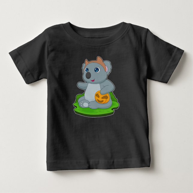Koala Halloween Pumpkin Baby T-shirt (Vorderseite)