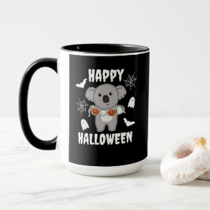 Koala Happy Halloween Pumpkin Bat Kostüm Tasse