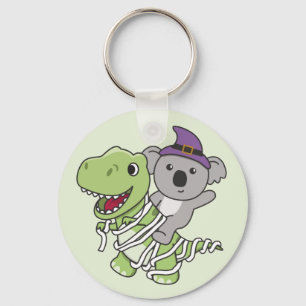 Koala Happy Halloween T-rex Mummy Costume Schlüsse Schlüsselanhänger