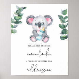 Koala /Helfen Sie der betrieblichen Mama, einen Um Poster