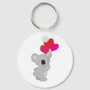 Koala-Herz-Ballone Schlüsselanhänger