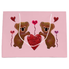 Koala-Herz-Geschenk-Taschen Große Geschenktüte