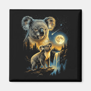 Koala heult zum Mond Meme lustig 90er Koala Magnet