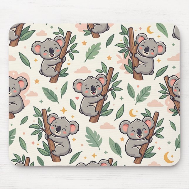 Koala-Hug-Baum-Mausepad Mousepad (Vorne)