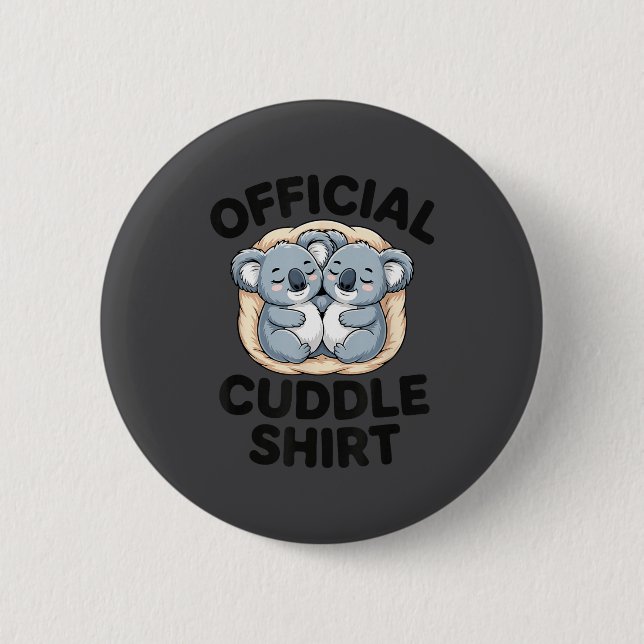Koala Hug Cute Animal Lover This Is My Cuddle  Button (Vorderseite)