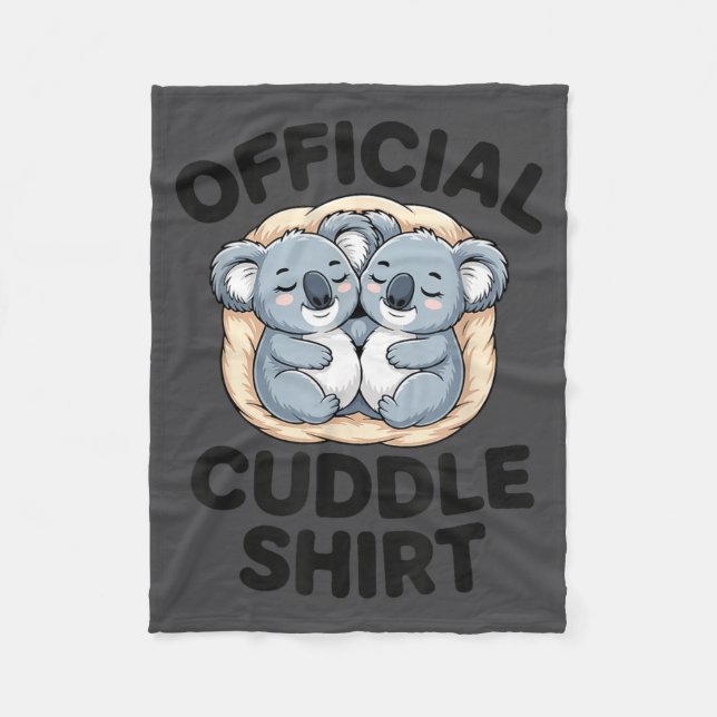 Koala Hug Cute Animal Lover This Is My Cuddle  Fleecedecke (Vorderseite)