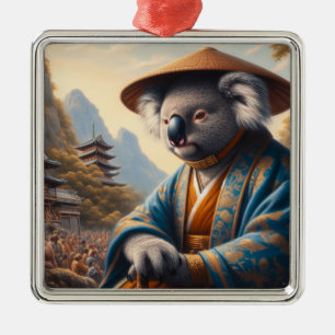Koala im alten Japan Ornament Aus Metall