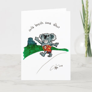 Koala im Kilt Geburtstagskarte Karte