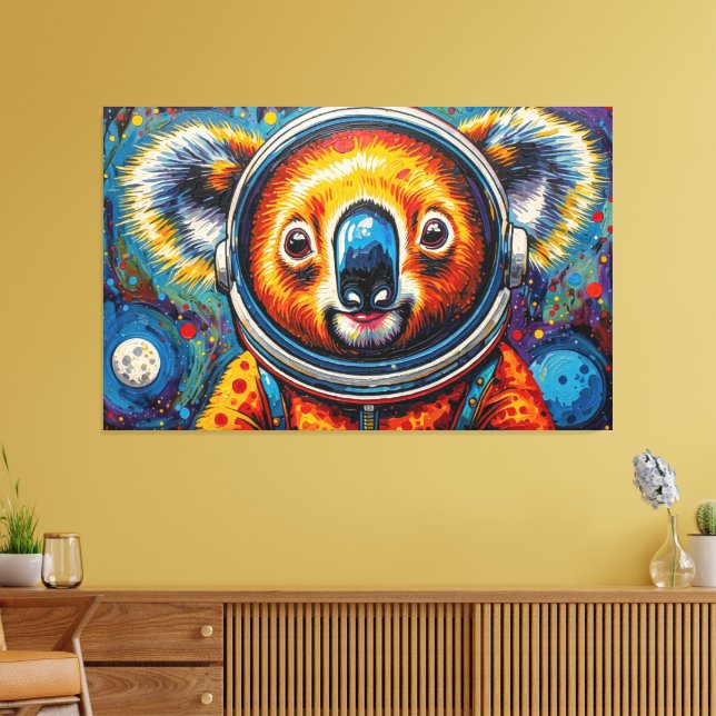 KOALA IM WELTALL-5 LEINWANDDRUCK (Insitu (Wohnzimmer))