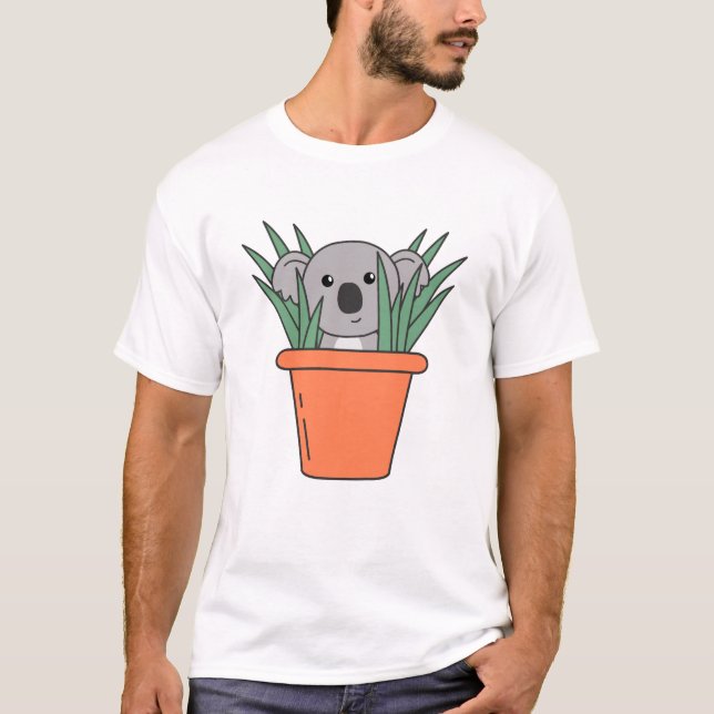 Koala in Blume Top Funny Koala Bear Koalas (Vorderseite)