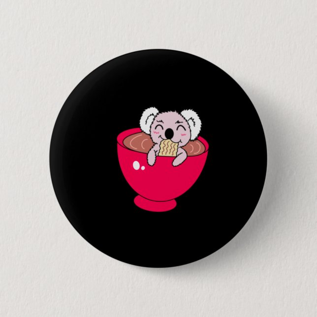Koala in Ramen  Button (Vorderseite)