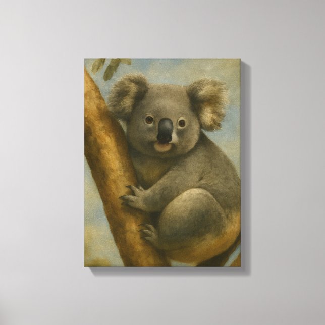 Koala in ruhiger Atmosphäre Leinwanddruck (Vorderseite)