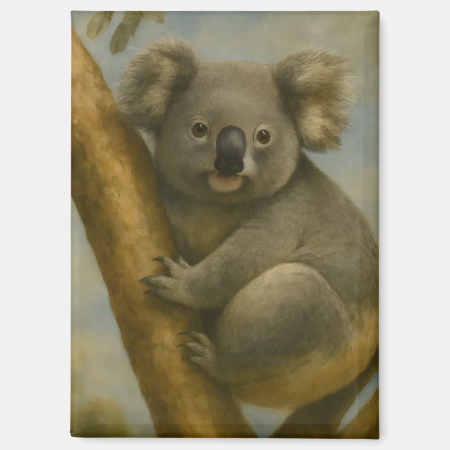 Koala in ruhiger Atmosphäre Magnet (Vorderseite)