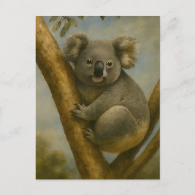 Koala in ruhiger Atmosphäre Postkarte (Vorderseite)